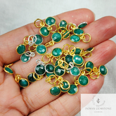 May Birthstone Emerald Pendant, Gold/Silver Plated Emerald Pendant, Gemstone Pendant Necklace, Faceted Emerald Jewelry, Gift For Mother